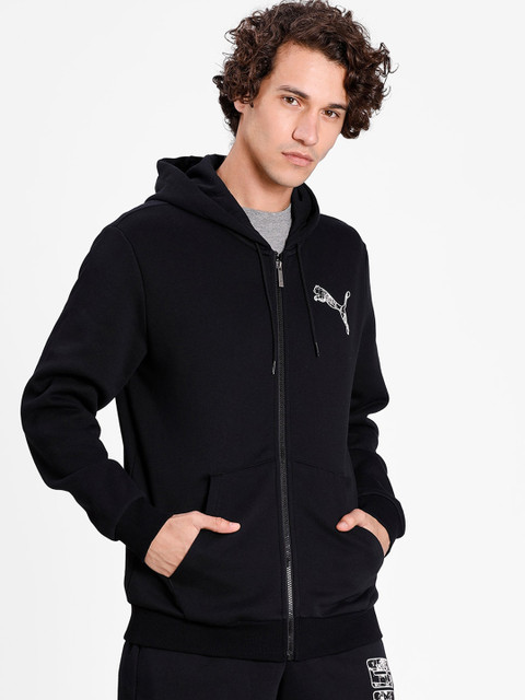 

Puma Men Black Solid Quilted Jacket