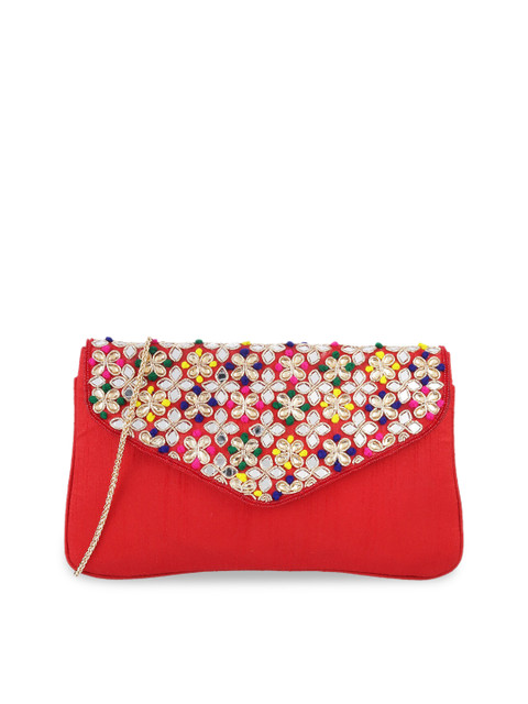 

Metro Red & Blue Embellished Sling Bag