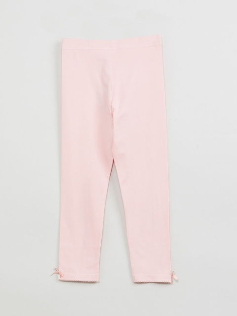 

max Girls Pink Solid Ankle-Length Leggings