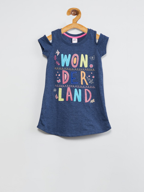 

max Girls Blue Printed Top