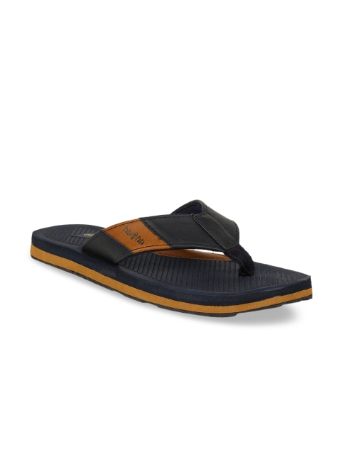 

Bata Men Navy Blue Solid Thong Flip-Flops