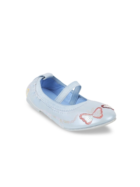 

Mochi Girls Blue Embellished Ballerinas