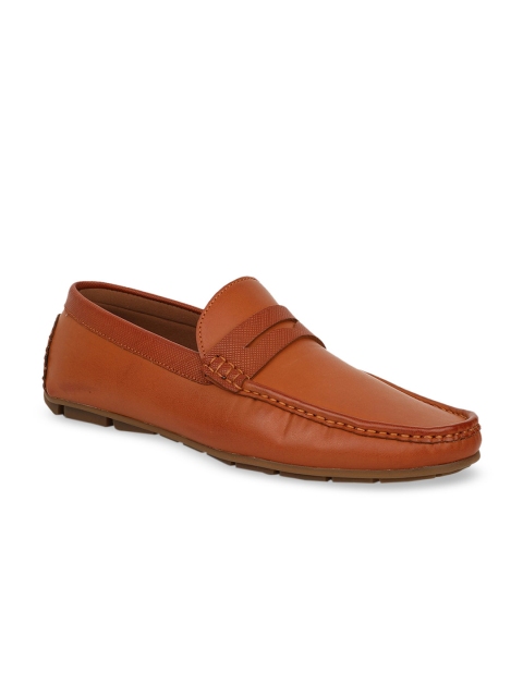 

Bata Men Tan Brown Leather Driving Shoes