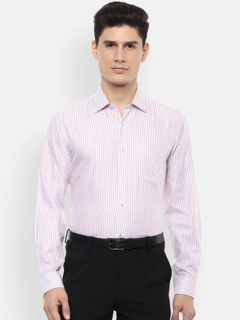

Van Heusen Men White Slim Fit Striped Formal Shirt