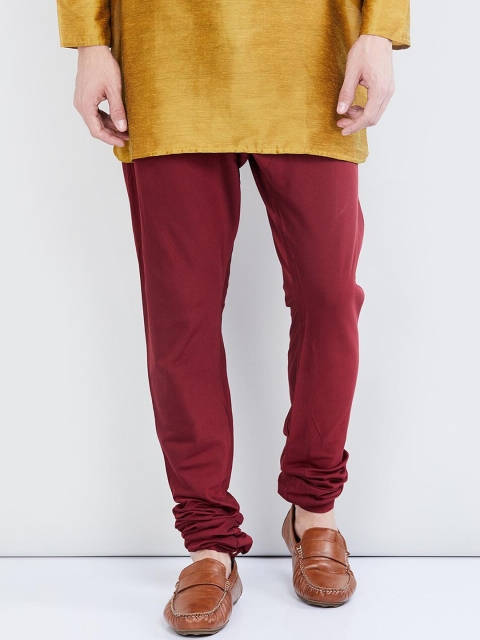 

max Men Maroon Solid Churidar