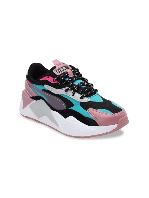 Puma Kids Black Mesh Training or Gym Shoes