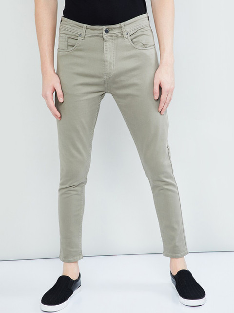

max Men Green Skinny Fit Mid-Rise Clean Look Stretchable Jeans