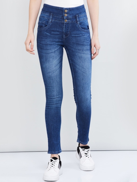 

max Women Blue Skinny Fit Mid-Rise Clean Look Stretchable Jeans