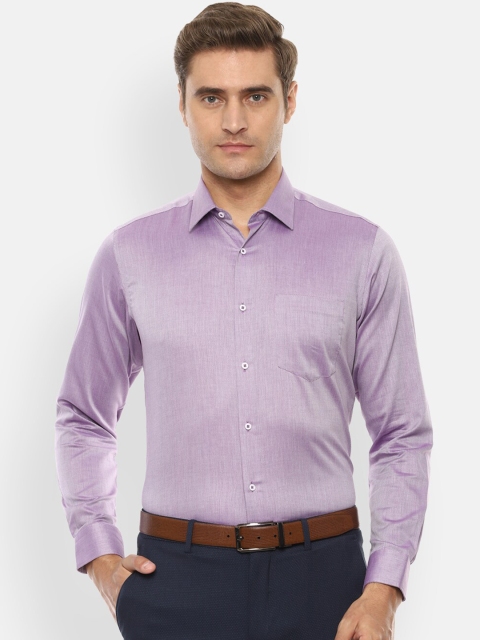 

Van Heusen Men Purple Slim Fit Self Design Formal Shirt
