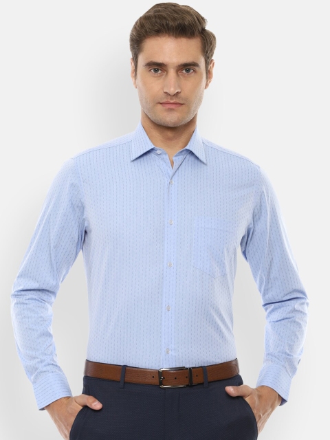 

Van Heusen Men Blue Slim Fit Striped Formal Shirt