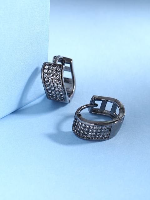 

Tistabene Silver-Toned Rhodium-Plated Classic Hoop Earrings