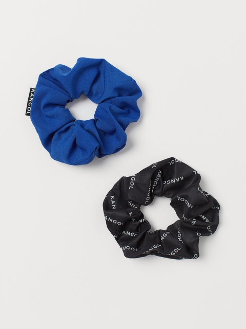 

H&M Women 2-Pack Scrunchies, Blue