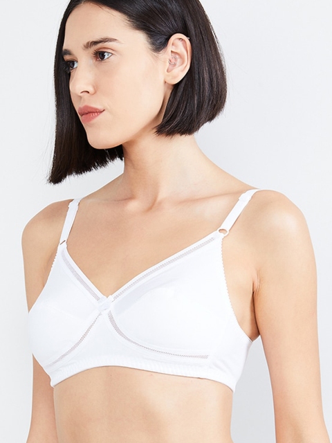 

max White Solid Non-Wired Lightly Padded T-shirt Bra SP19SCB05WHITE