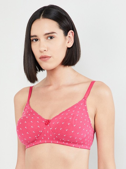 

max Pink Printed Non-Wired Non Padded T-shirt Bra SU19SCB04C