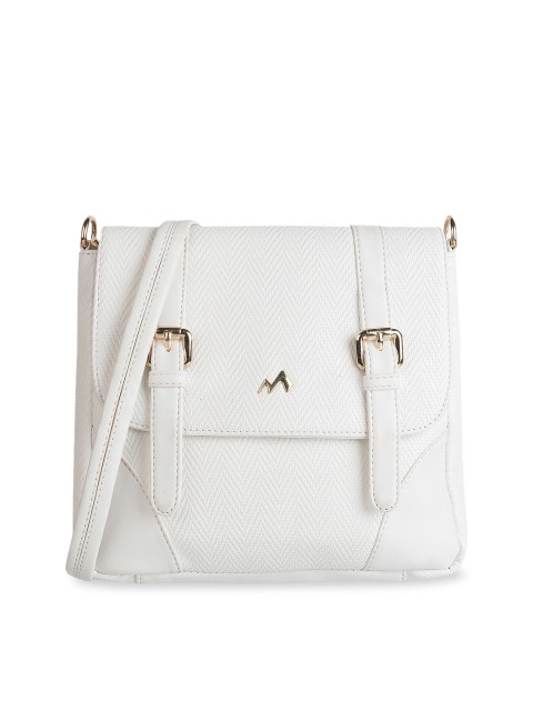 

Metro White Textured Sling Bag