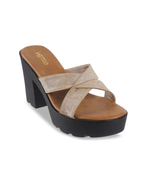 

Metro Women Beige Solid Platform Heels
