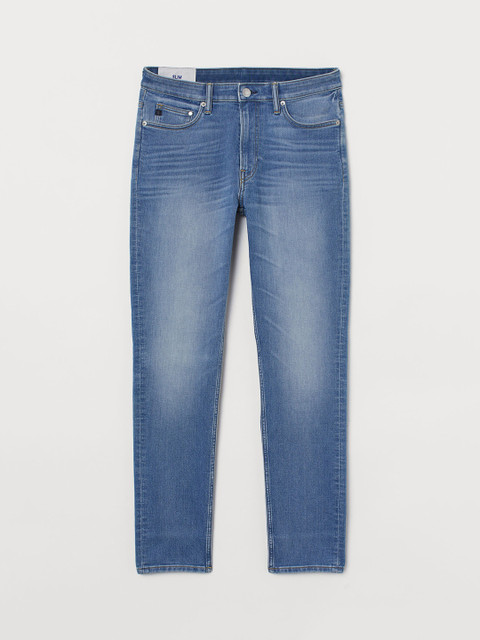 

H&M Men Blue Solid Slim Super Soft Jeans