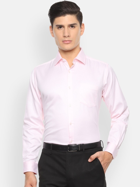 

Van Heusen Men Pink Regular Fit Self Design Formal Shirt