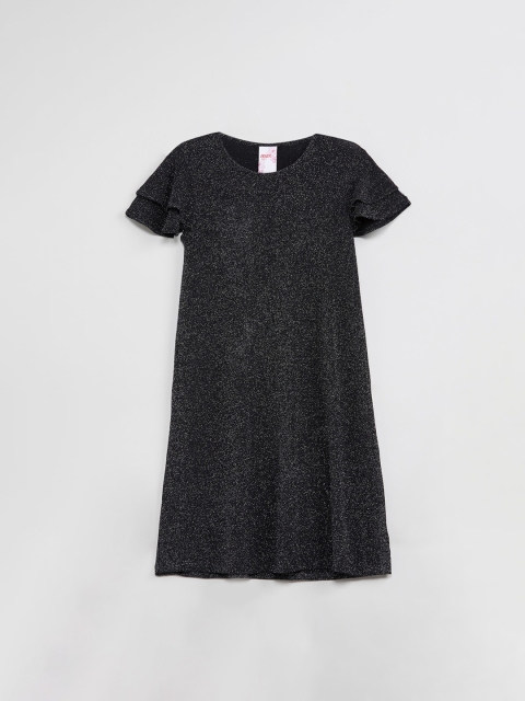 

max Girls Black Embellished A-Line Dress