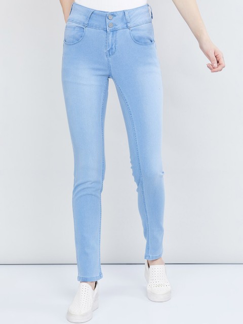 

max Women Blue Skinny Fit Mid-Rise Clean Look Stretchable Jeans