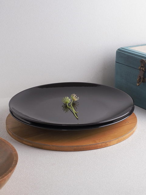 

Ariane Set of 2 Black Glossy Fine Porcelain Urmi Full Plate