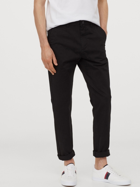

H&M Men Black Slim Fit Stretch Chino