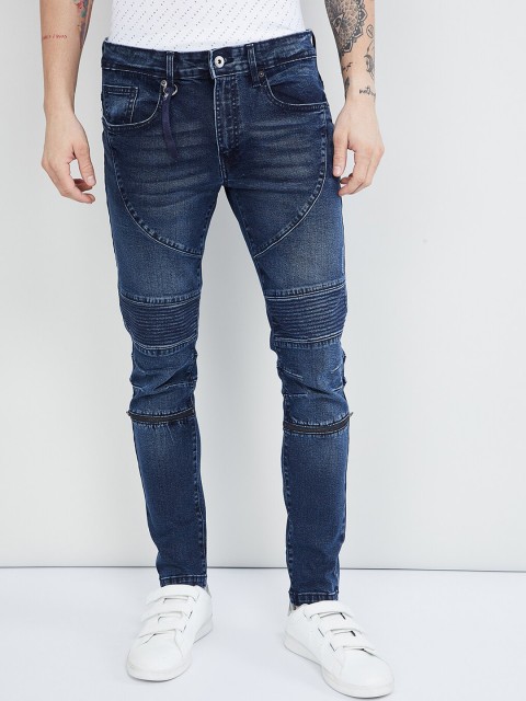 

max Men Blue Skinny Fit Mid-Rise Clean Look Stretchable Jeans