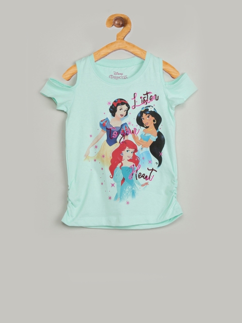 

max Girls Green Printed Knitted Top