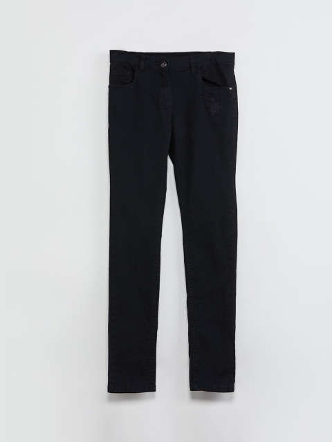 

max Girls Black Regular Fit Mid-Rise Clean Look Jeans