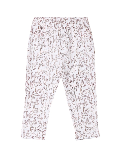 

Donuts Girls White & Brown Printed Ankle-Length Leggings
