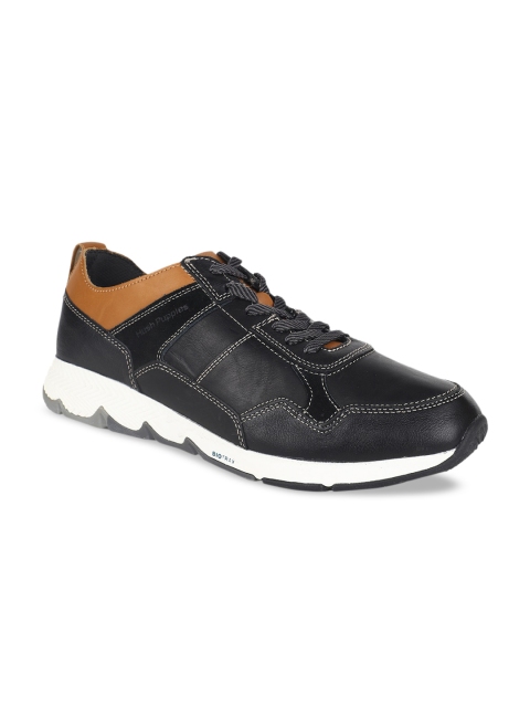 

Hush Puppies Men Black Leather Sneakers