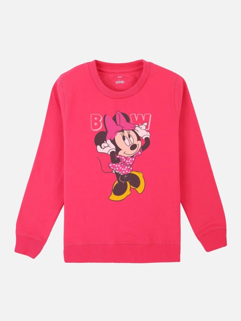 

Kids Ville Girls Pink Mickey & Friends Print Sweatshirt