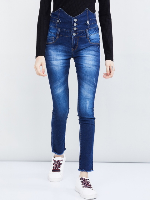 

max Women Blue Skinny Fit High-Rise Clean Look Jeans
