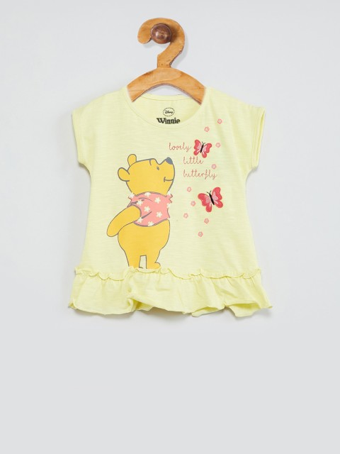 

max Girls Yellow Printed Top