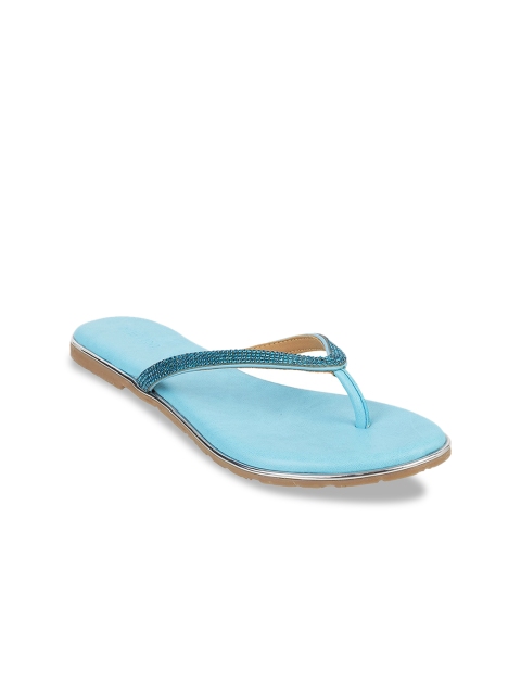

Metro Women Blue Embellished Open Toe Flats