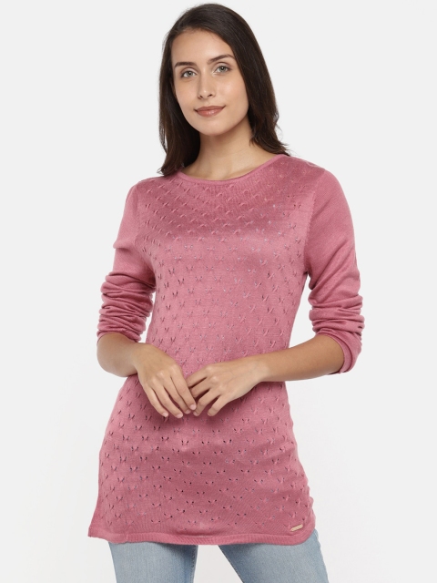 

Manola Women Pink Self Design Top