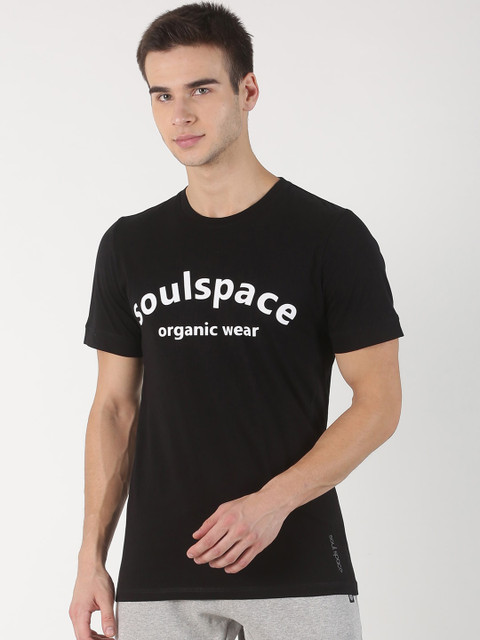 

Soul Space Men Black Printed Round Neck T-shirt