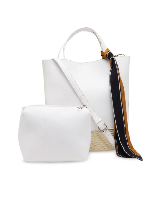 

MIO Borsa White Embellished Shoulder Bag With Pouch