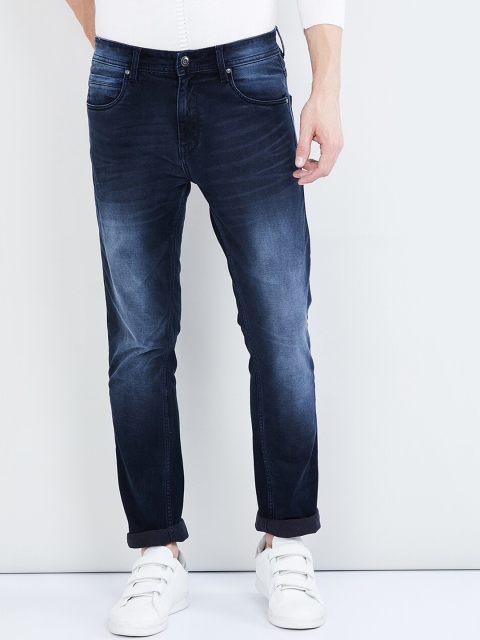 max Men Blue Slim Fit Mid-Rise Clean Look Stretchable Jeans