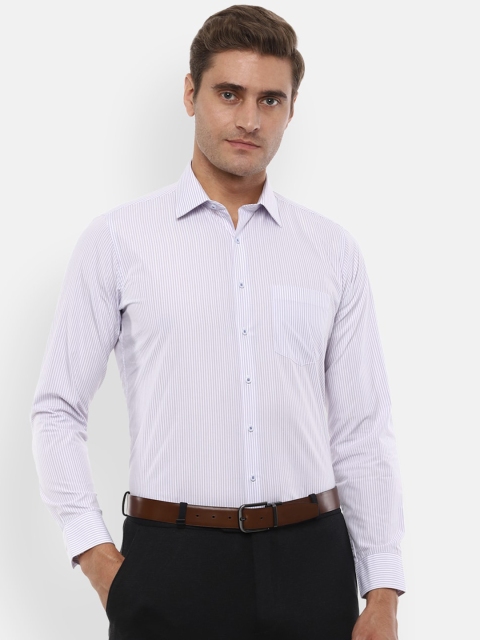 

Van Heusen Men White & Grey Slim Fit Striped Formal Shirt