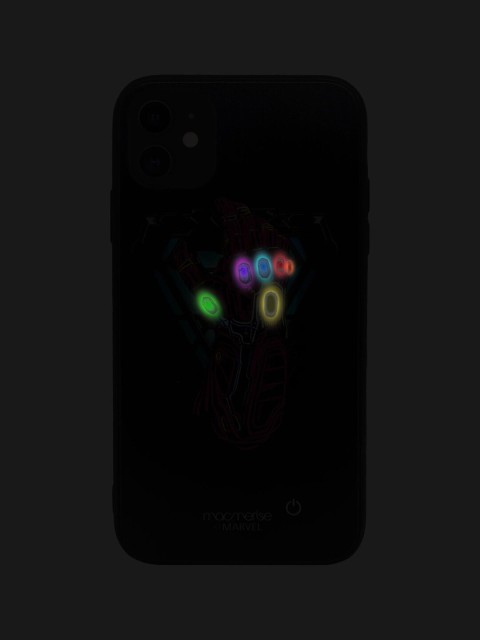 

macmerise Black & Pink Marvel Comics Nano Gauntlet Lumous Sustainable IPhone 11 Back Case