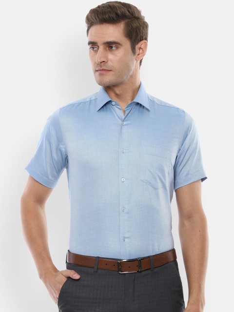 

Van Heusen Men Blue Slim Fit Self Design Formal Shirt