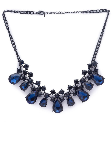 

Globus Black & Navy Blue Statement Necklace