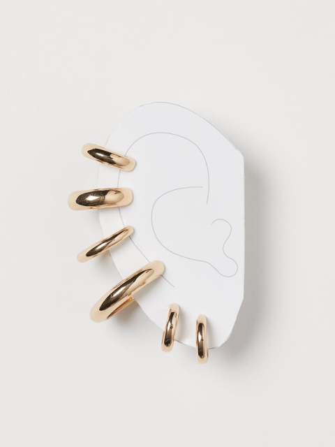 

H&M Women Gold-Toned Earrings and Ear Cuffs