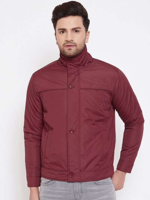

Spirit Men Maroon Solid Windcheater Padded Jacket