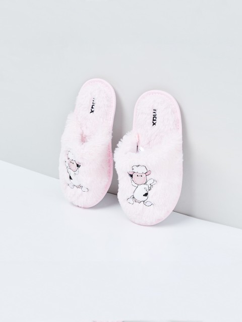 

max Girls Pink Embellished Room Slippers