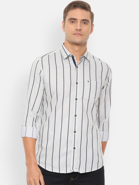 

Van Heusen Sport Men Grey Slim Fit Striped Casual Shirt