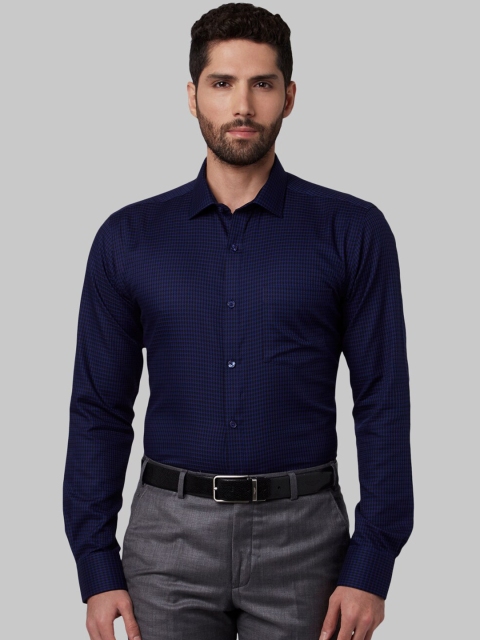 

Park Avenue Men Blue Slim Fit Self Design Formal Shirt