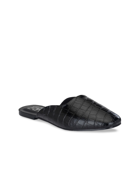 

Zebba Women Black Textured Mules
