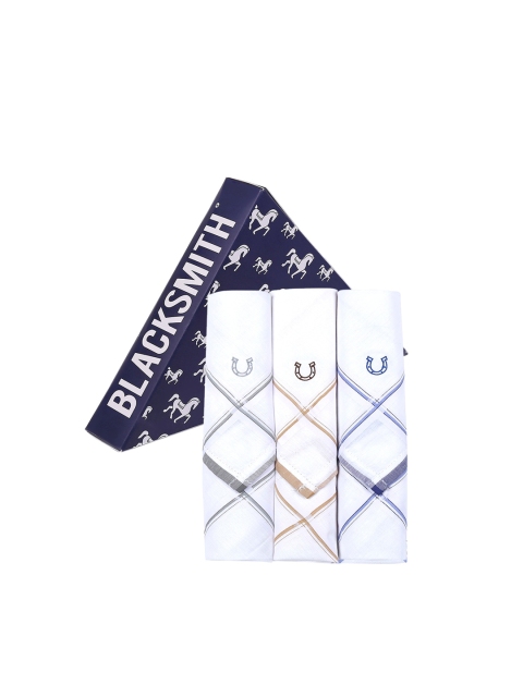 

Blacksmith Men Pack Of 9 White Patterned Handkerchief Accessory Gift Set